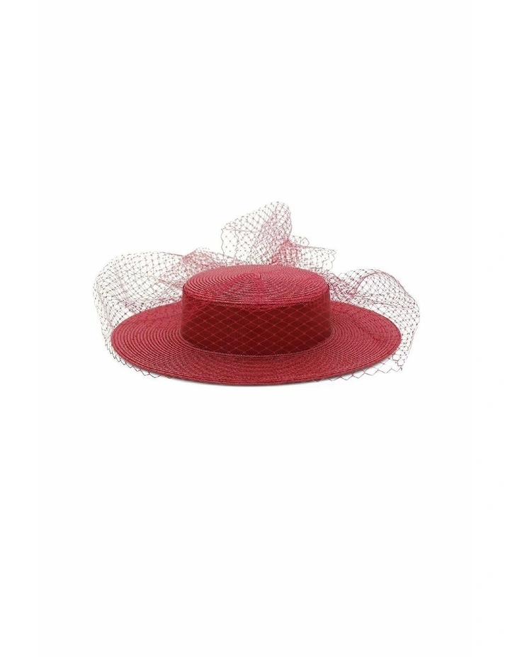 Danika Racewear Boater in Burgundy Red image 5