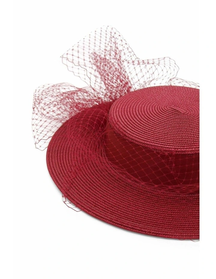 Danika Racewear Boater in Burgundy Red image 7