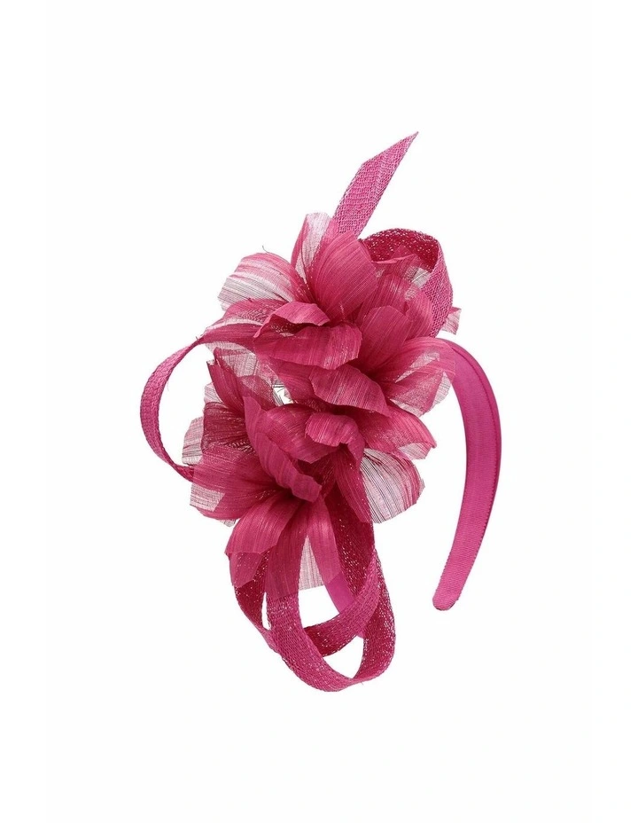 Wrenn Fascinator in Hot Pink image 2