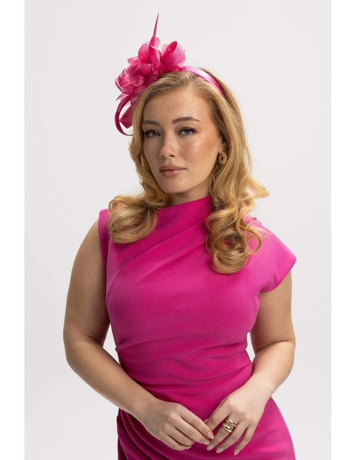Wrenn Fascinator in Hot Pink image 4