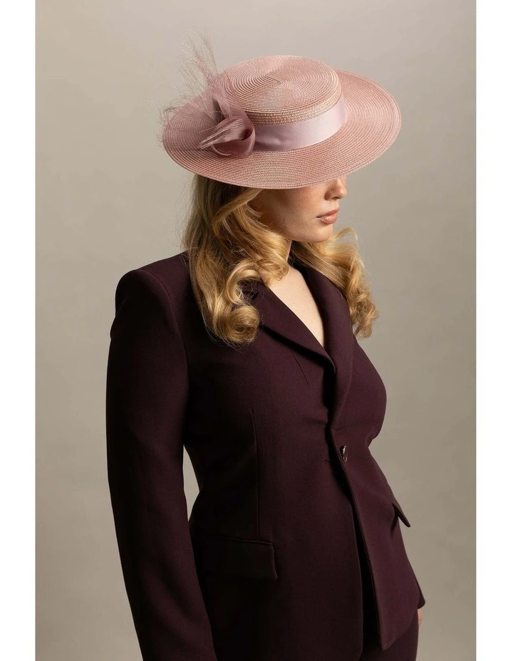 Nala Racewear Boater in Blush Pink image 1