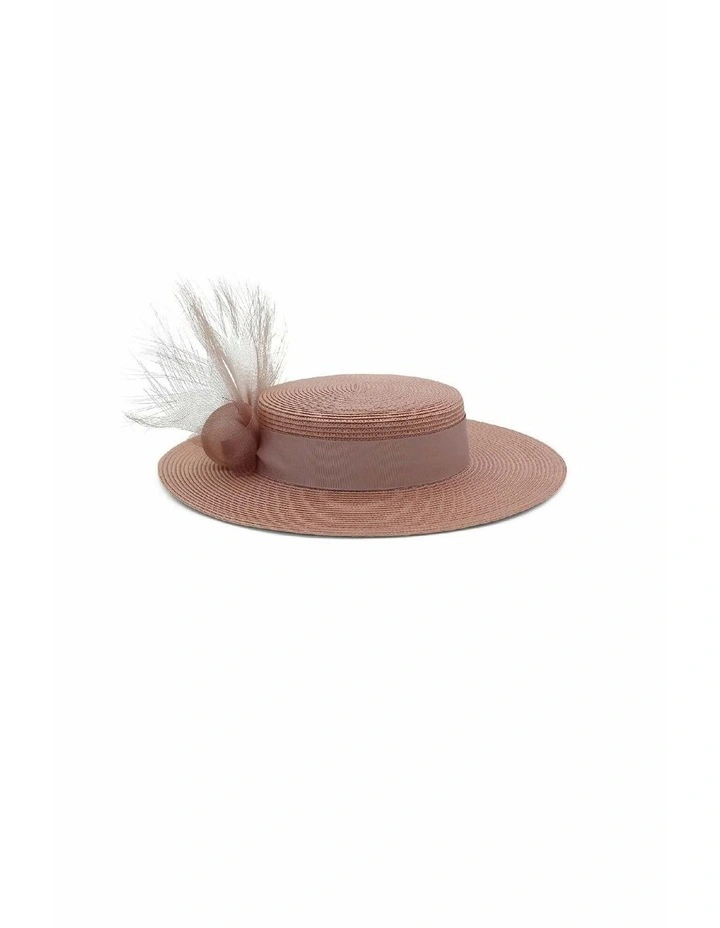 Nala Racewear Boater in Blush Pink image 2