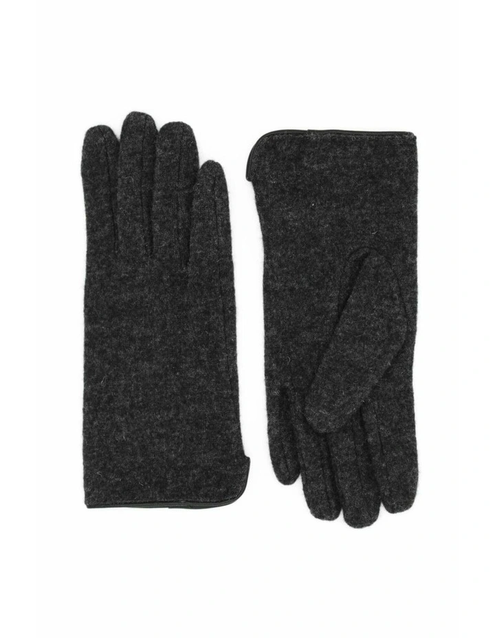Valentina Wool Blend Gloves in Grey image 1