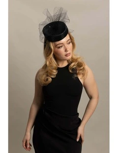 Prue Fascinator in Black