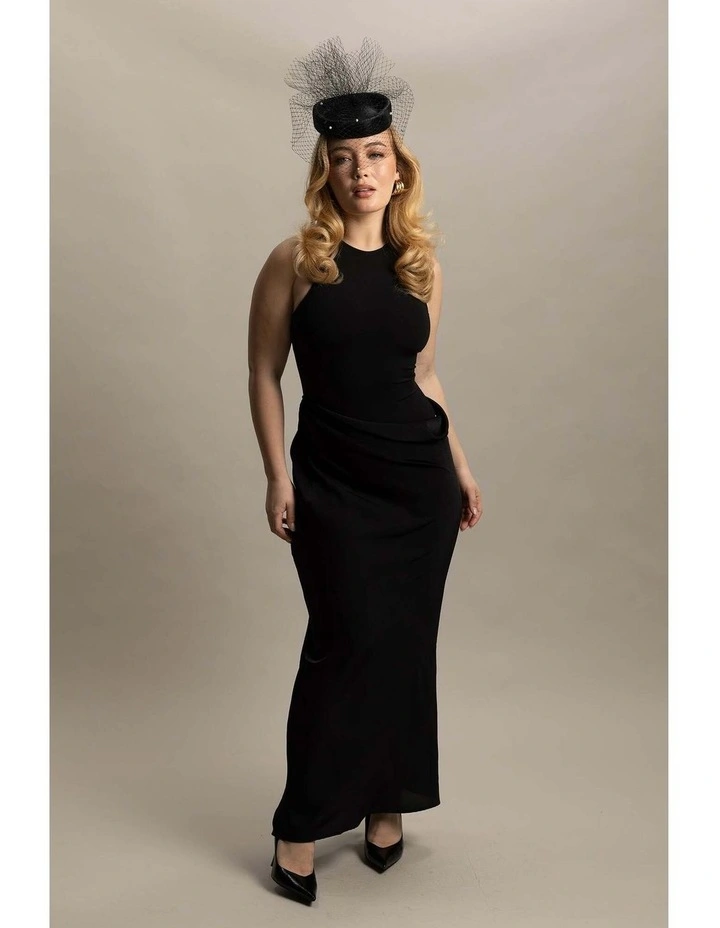 Prue Fascinator in Black image 2