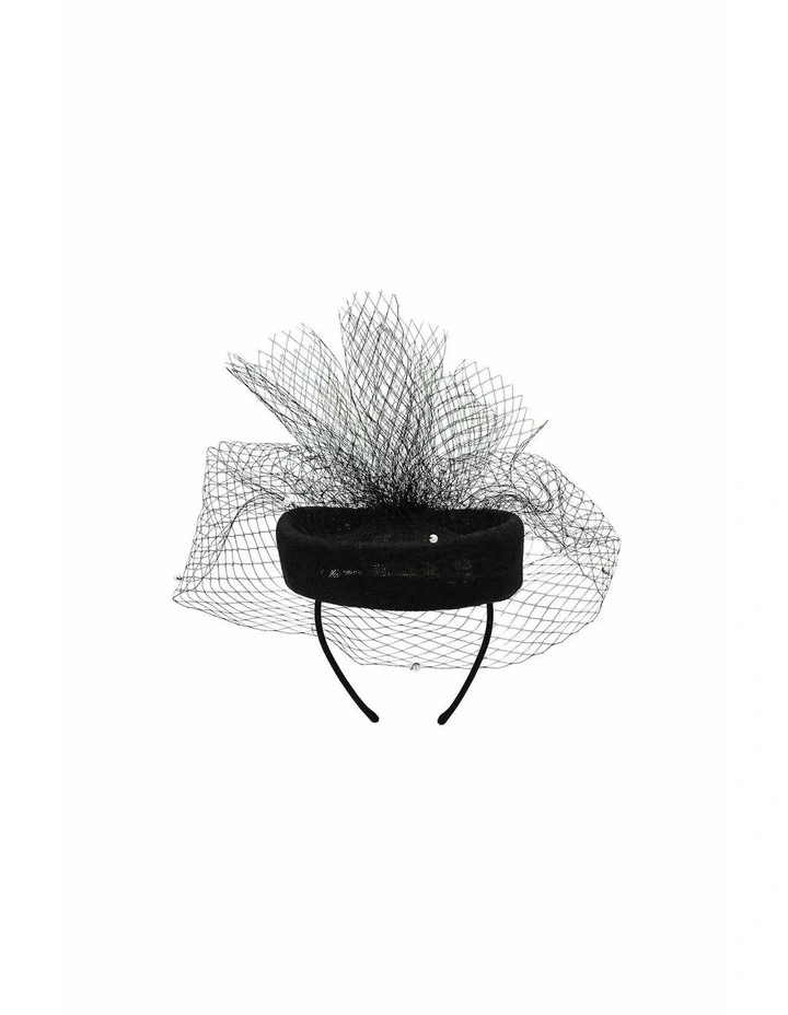 Prue Fascinator in Black image 5