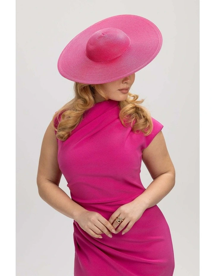 Mona Racewear Plate Hat in Magenta Pink image 5