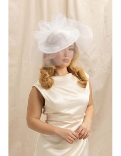 Julia Fascinator in White