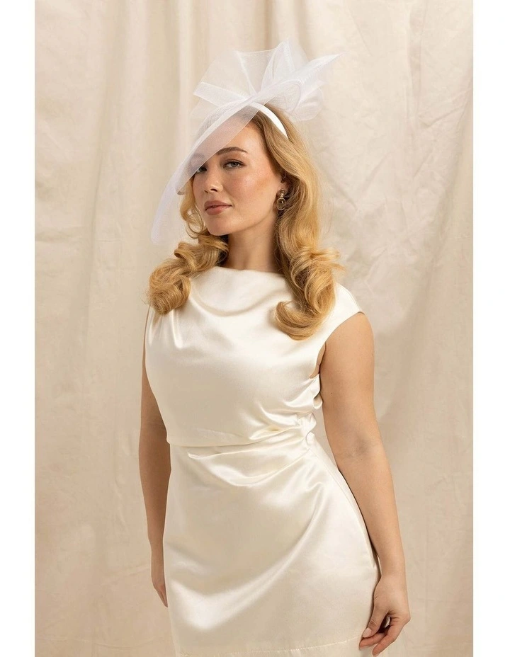 Julia Fascinator in White image 7