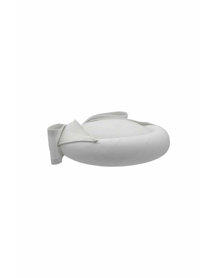 Samara Pillbox Hat in White image 3
