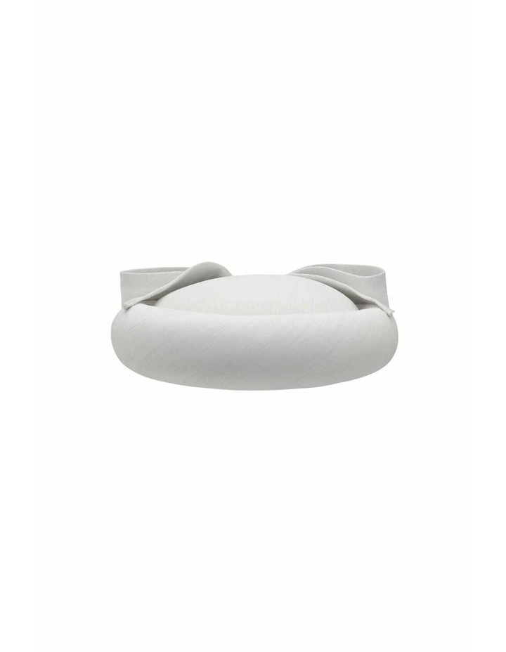 Samara Pillbox Hat in White image 5