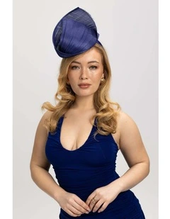 Vanya Fascinator in Cobalt Blue