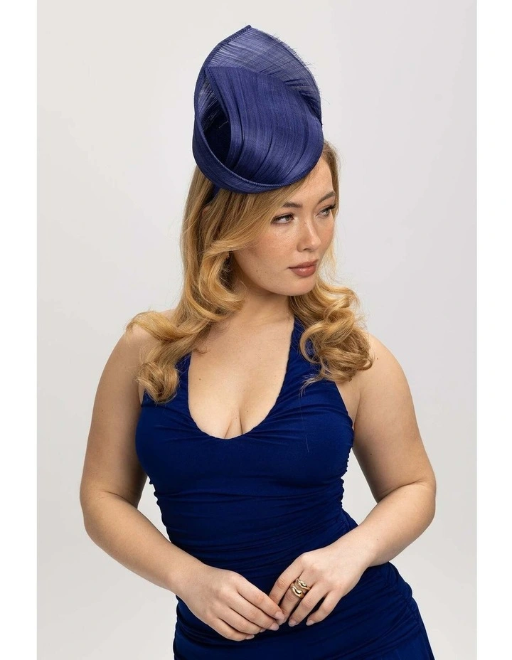 Vanya Fascinator in Cobalt Blue image 3