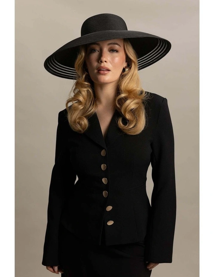 Rhoda Racewear Droop Hat in Black image 2