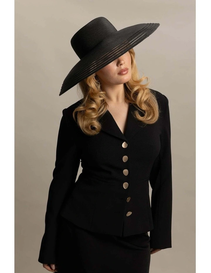 Rhoda Racewear Droop Hat in Black image 4