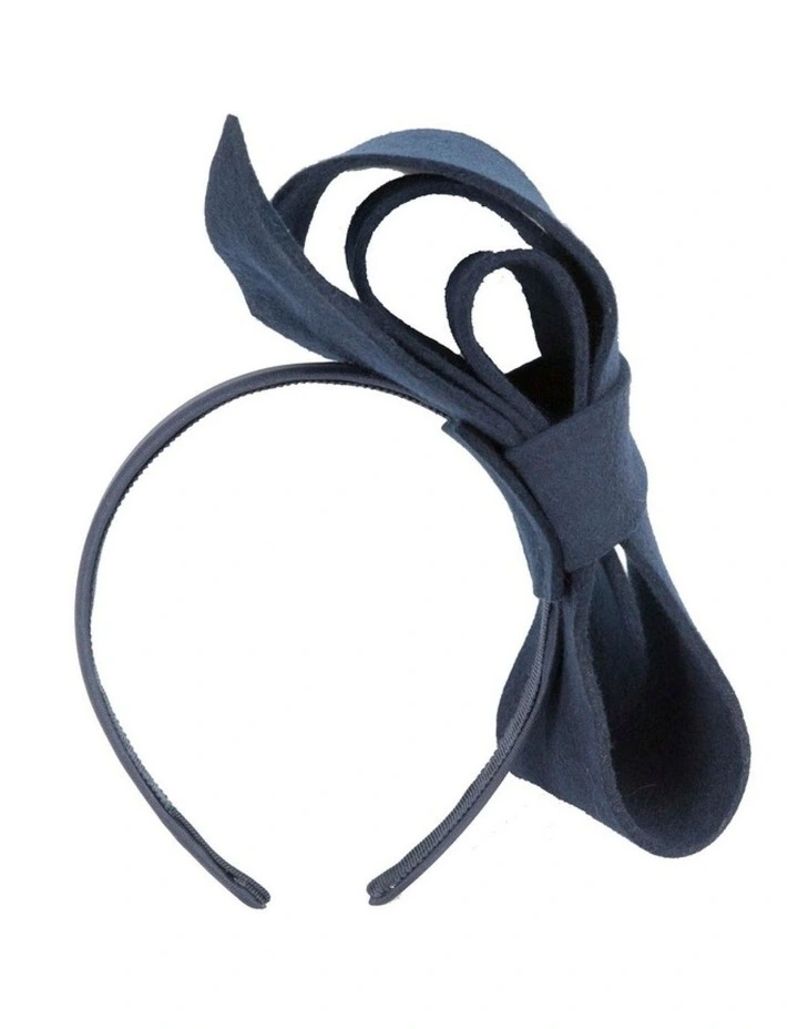 Navy felt bow fascinator by Max Alexander J435N image 3