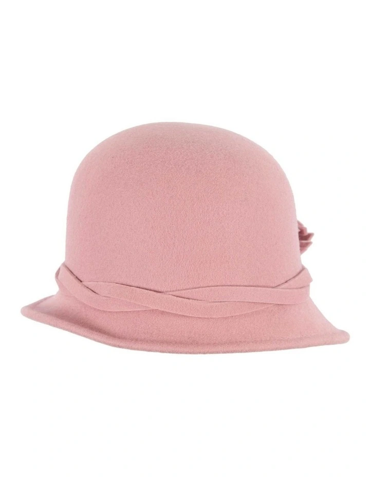 Pink felt winter hat with flower by Max Alexander J437 J437PI image 4