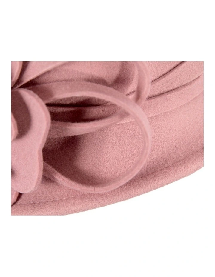 Pink felt winter hat with flower by Max Alexander J437 J437PI image 8