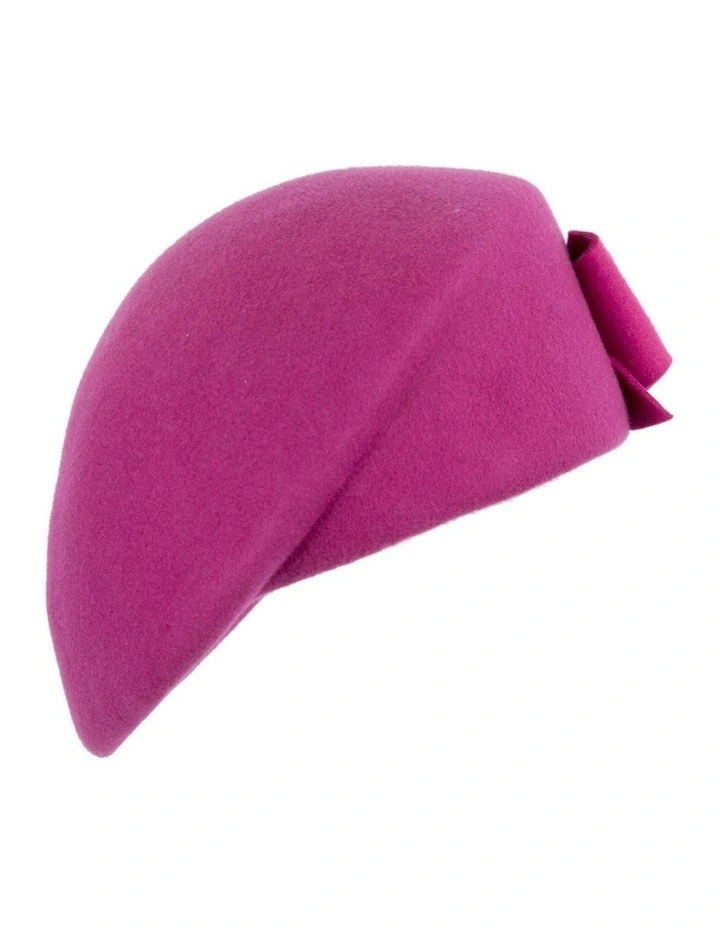 Fuchsia felt beret hat by Max Alexander J432F image 2
