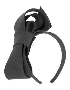 Black felt bow fascinator by Max Alexander J435B