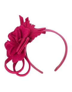 Magenta felt flower winter fascinator by Max Alexander J443MA