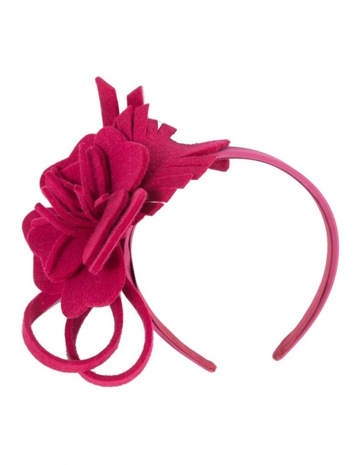 Magenta felt flower winter fascinator by Max Alexander J443MA image 1