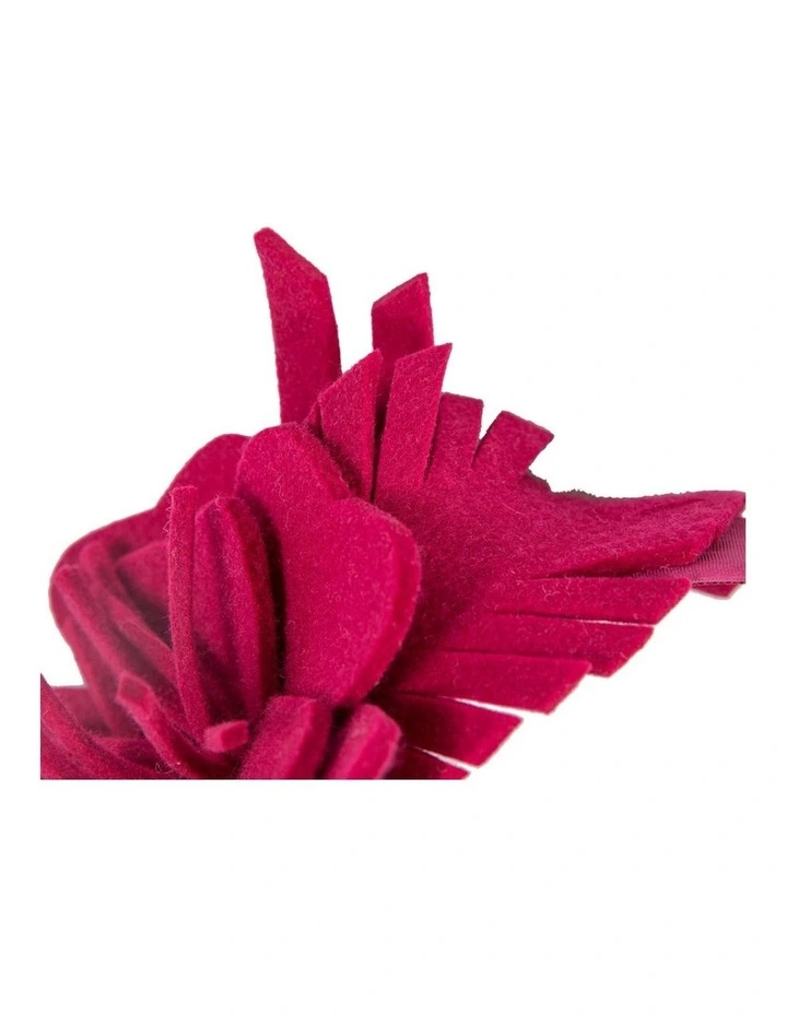 Magenta felt flower winter fascinator by Max Alexander J443MA image 2