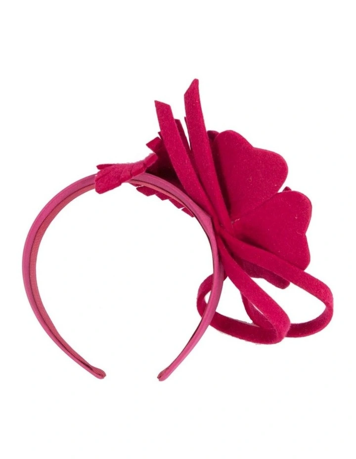 Magenta felt flower winter fascinator by Max Alexander J443MA image 3