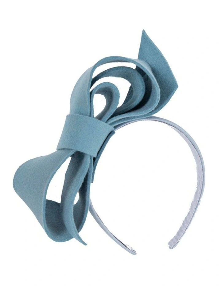Petrol blue felt bow fascinator by Max Alexander J435BL image 1