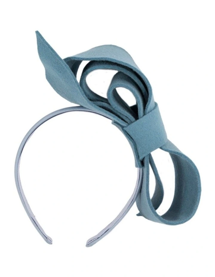Petrol blue felt bow fascinator by Max Alexander J435BL image 3