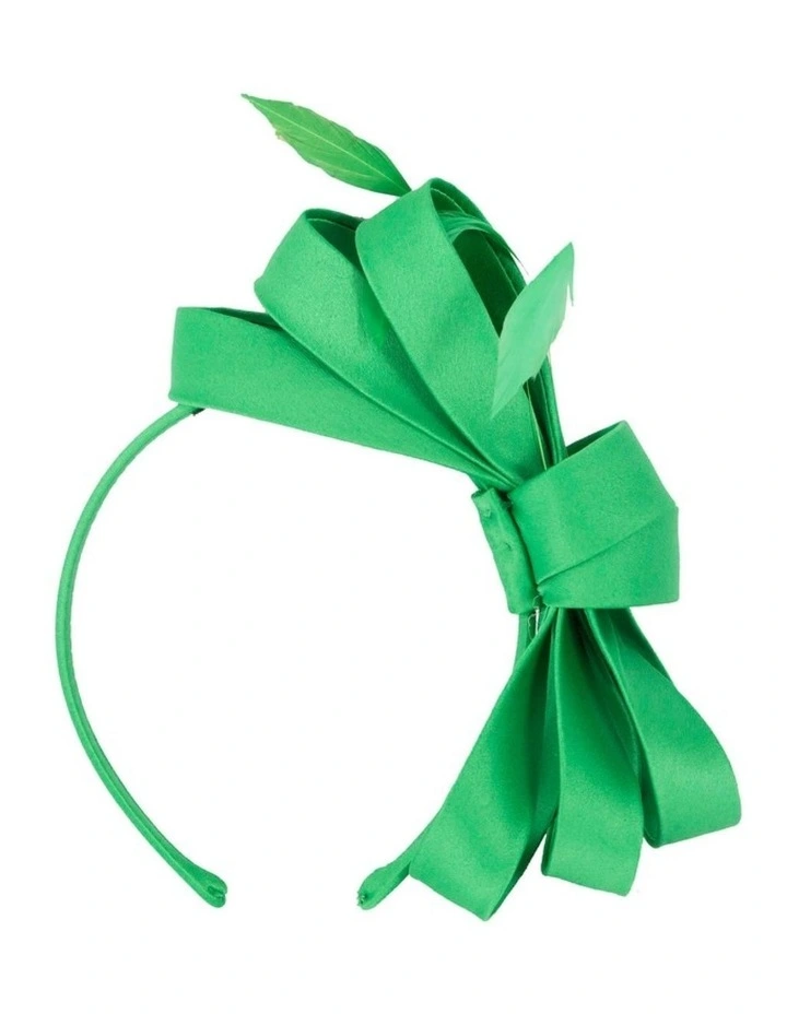 Green bow racing fascinator by Max Alexander J444 J444GRN image 3