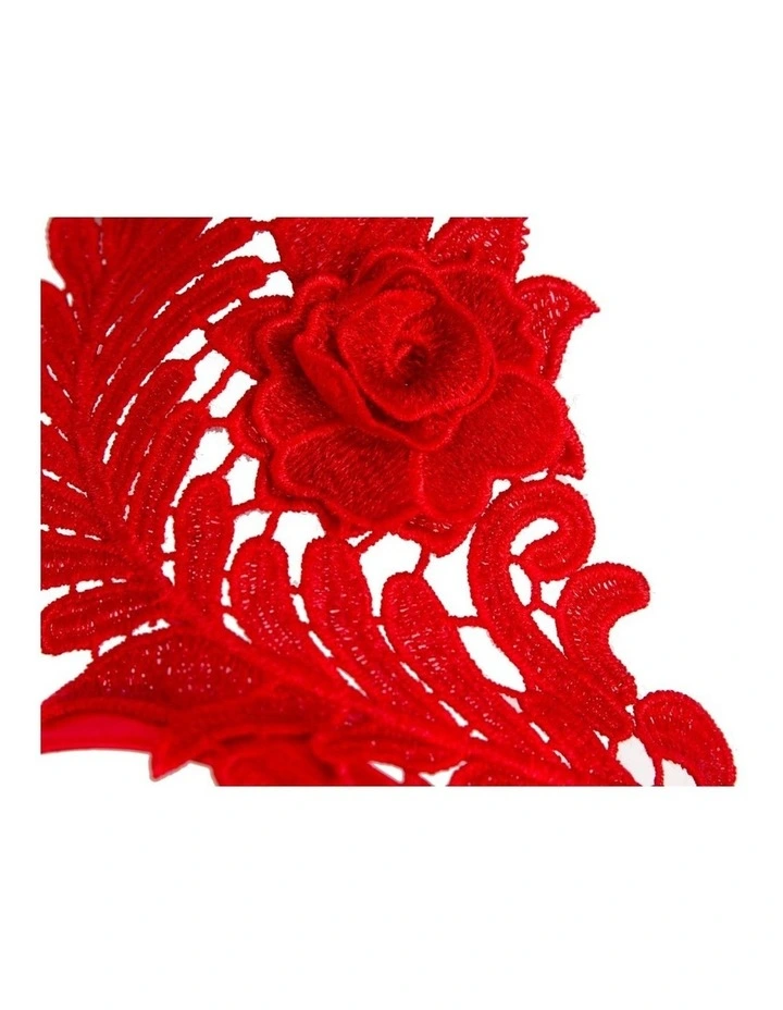 Elegant Red Lace Fascinator by Max Alexander J452R image 2