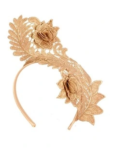 Elegant Gold Lace Fascinator by Max Alexander J452GLD