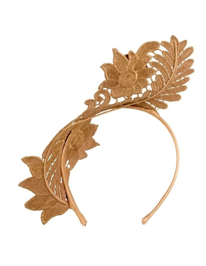 Elegant Gold Lace Fascinator by Max Alexander J452GLD image 3