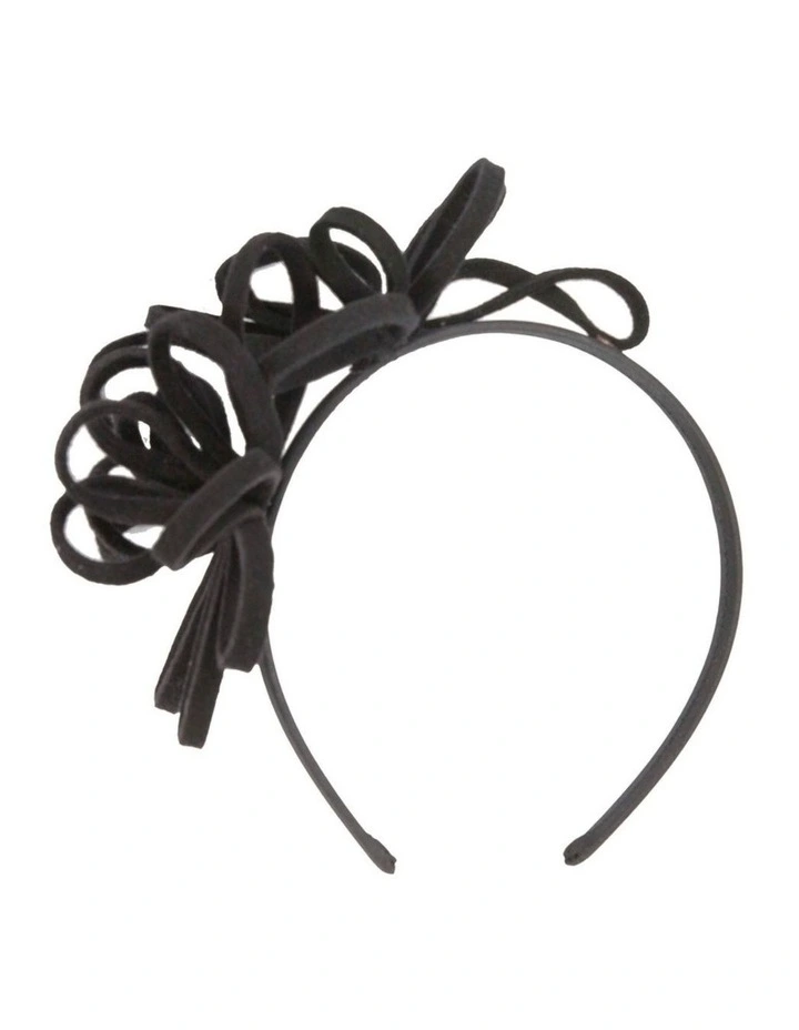 Black felt winter fascinator by Max Alexander J445B image 1