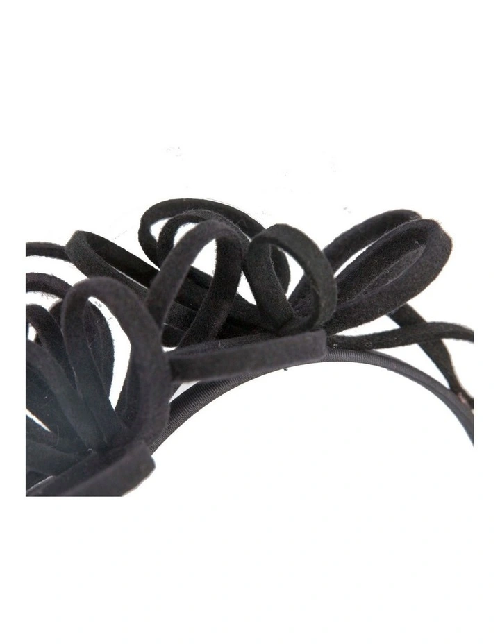 Black felt winter fascinator by Max Alexander J445B image 2
