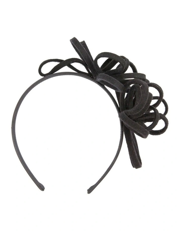 Black felt winter fascinator by Max Alexander J445B image 3
