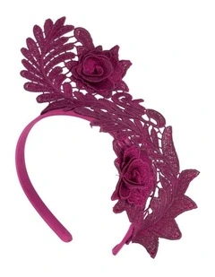 Elegant Wine Lace Fascinator by Max Alexander J452W