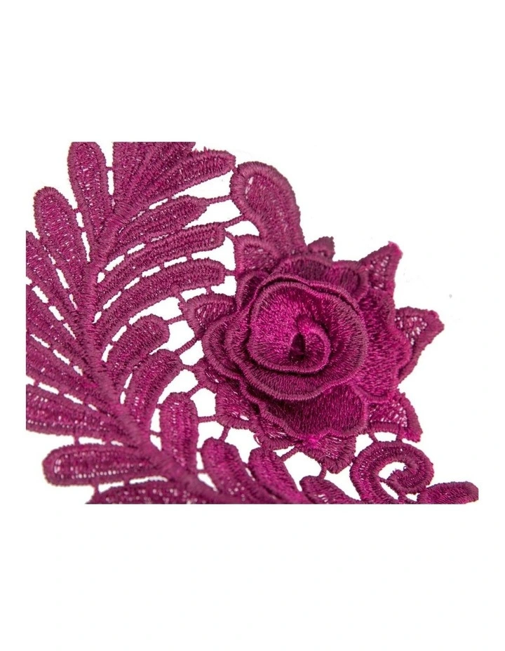 Elegant Wine Lace Fascinator by Max Alexander J452W image 2