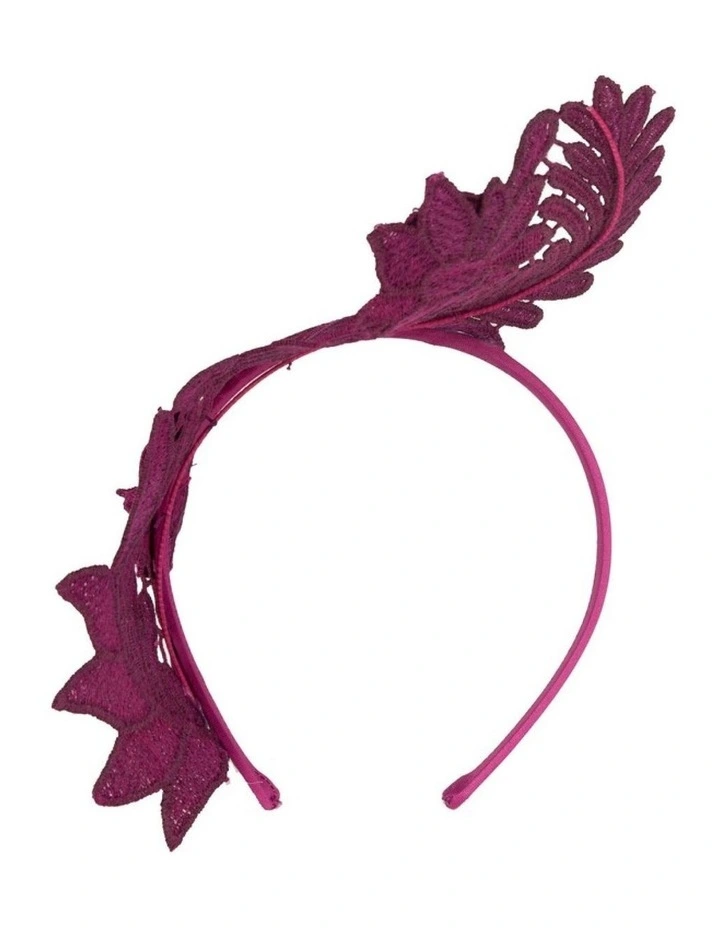 Elegant Wine Lace Fascinator by Max Alexander J452W image 3