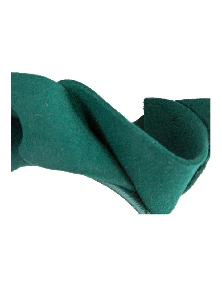 Twisted green felt winter racing fascinator by Max Alexander J438GRN image 2
