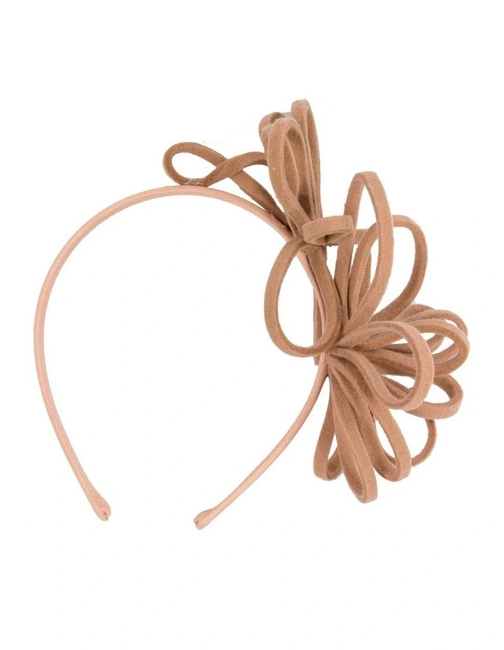 Beige felt winter fascinator by Max Alexander J445BE image 3