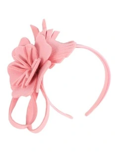 Pink felt flower winter fascinator by Max Alexander J443PI