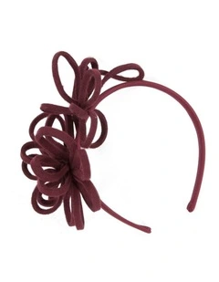 Burgundy felt winter fascinator by Max Alexander J445W