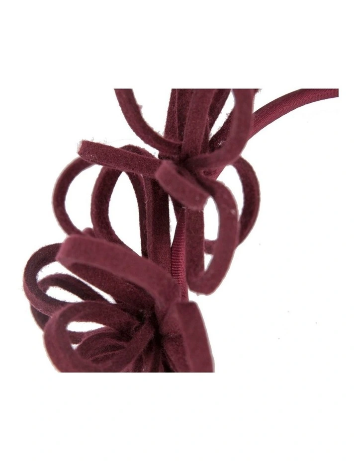 Burgundy felt winter fascinator by Max Alexander J445W image 2