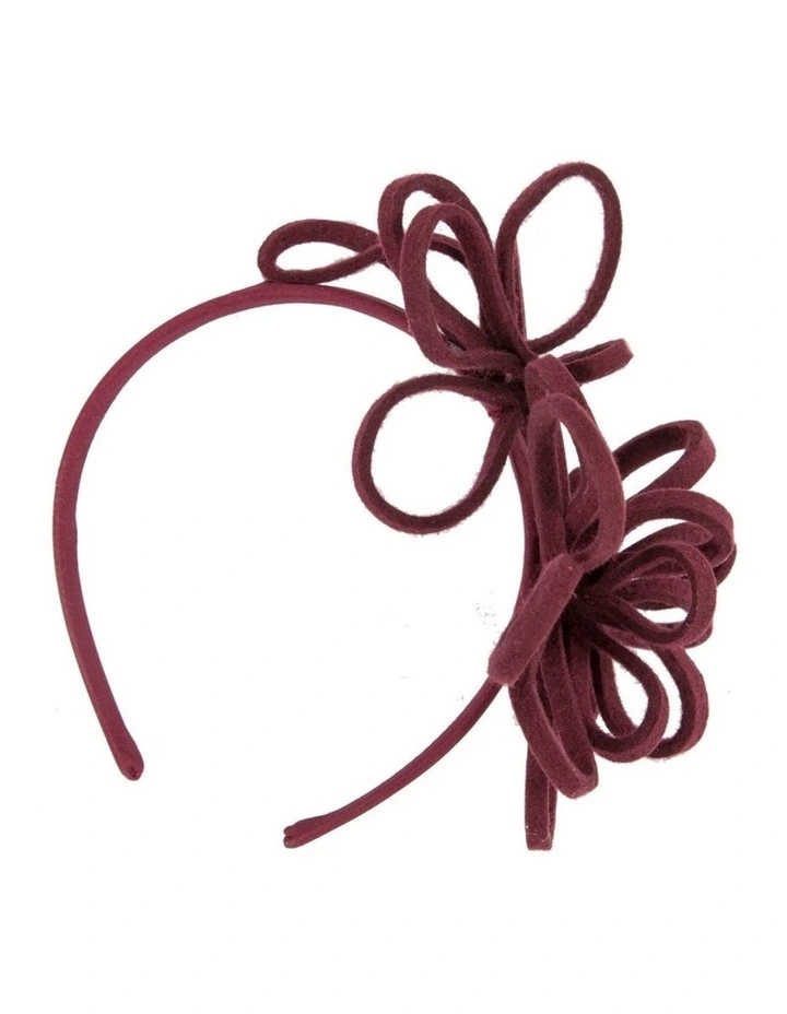 Burgundy felt winter fascinator by Max Alexander J445W image 3