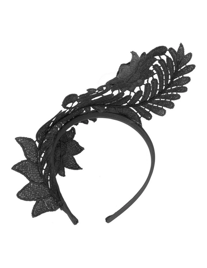 Elegant Black Lace Fascinator by Max Alexander J452B image 3