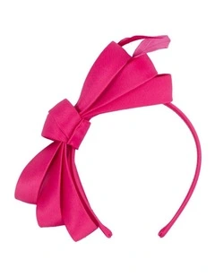 Fuchsia bow racing fascinator by Max Alexander J444F