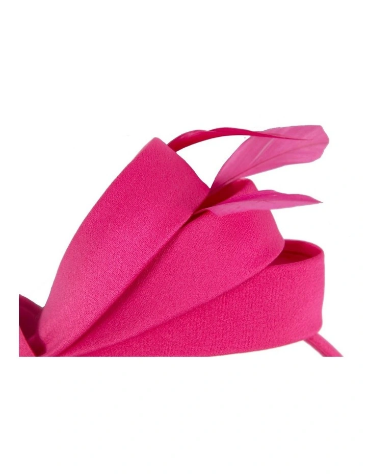 Fuchsia bow racing fascinator by Max Alexander J444F image 2