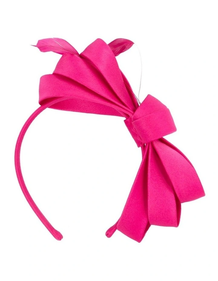Fuchsia bow racing fascinator by Max Alexander J444F image 3